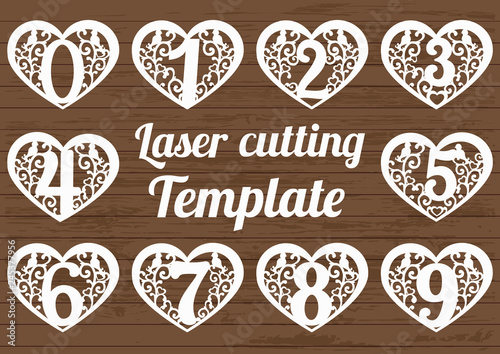 laser cutting digit pattern