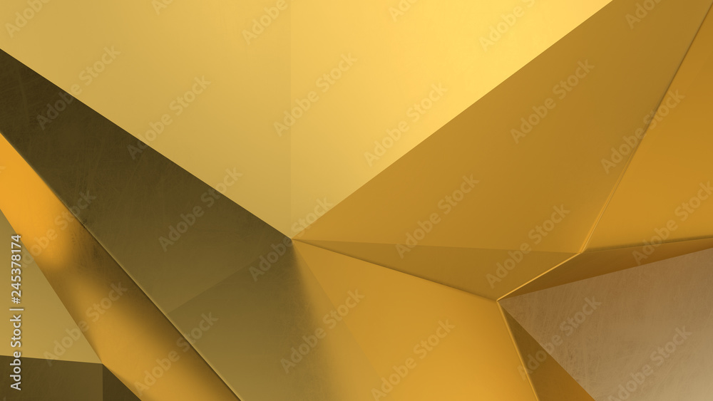 abstract golden geometric crystals. Minimal quartz, stone, gems. Low poly background abstract golden geometric crystals. Minimal quartz, stone, gems. Low poly background
