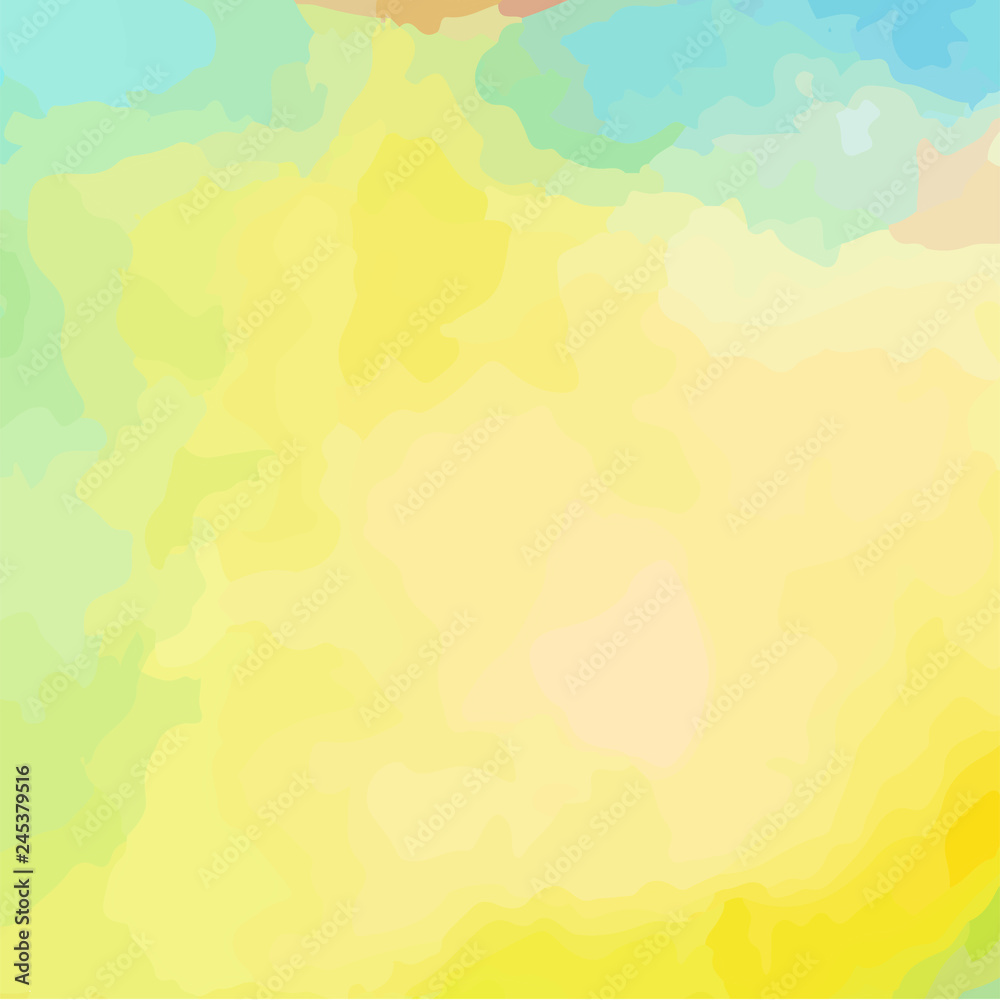 abstract yellow  blue watercolor splash background.art by painted image.Sunshine sky.