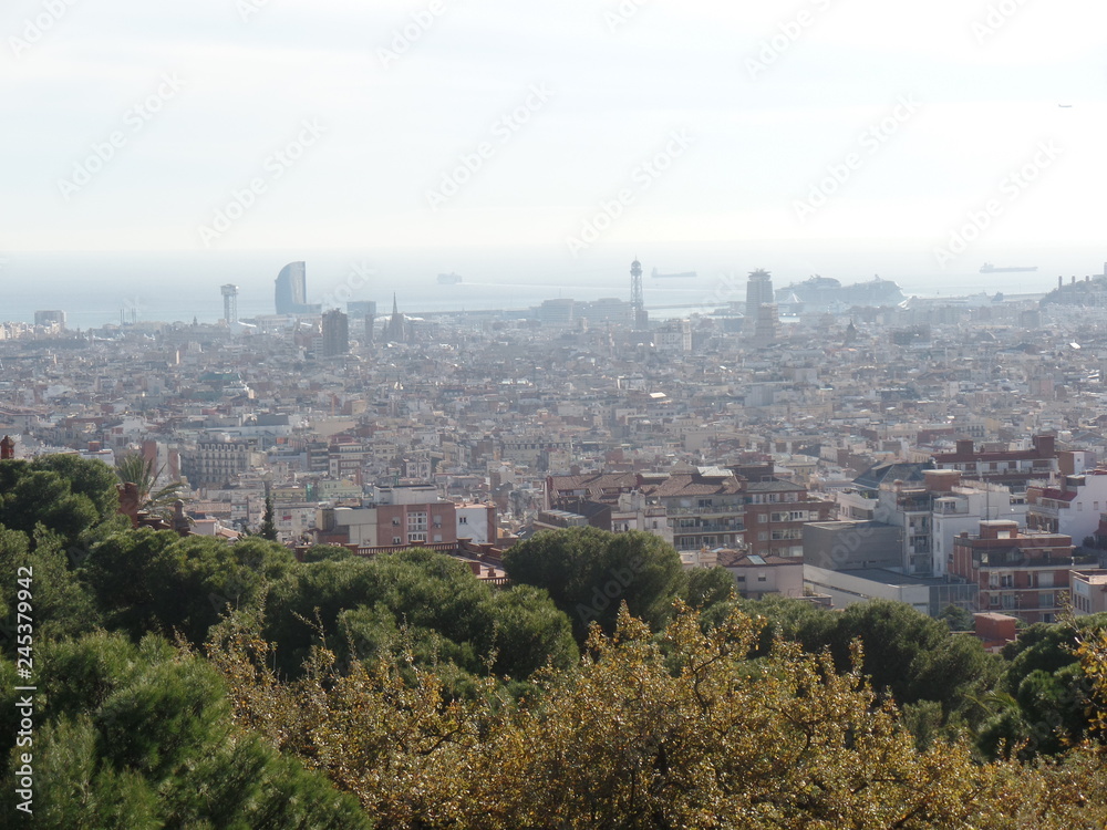 Views over Barcelona city, Spain