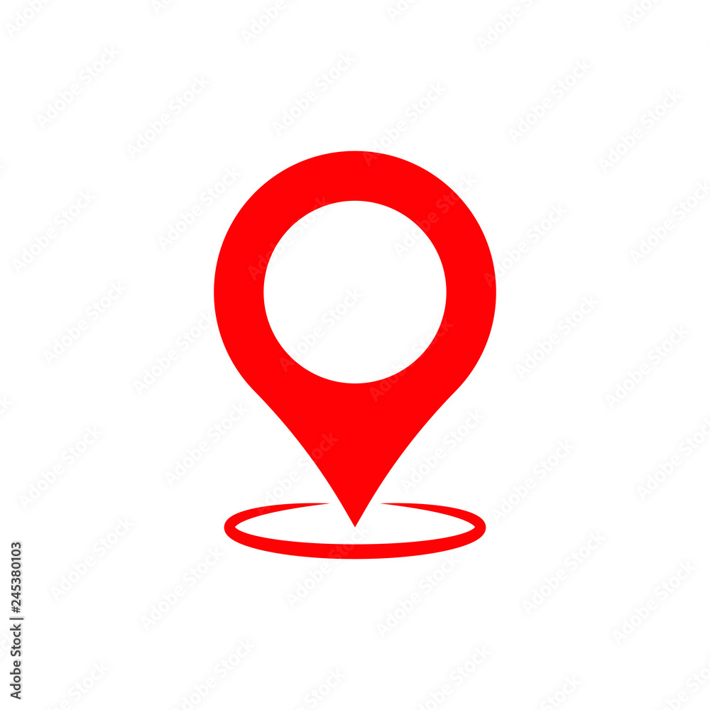 Red maps pin icon