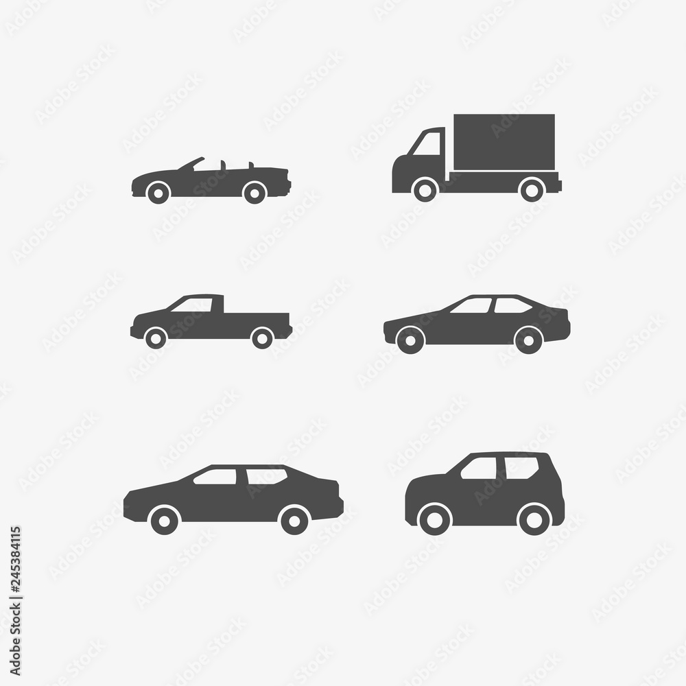 icons set cars