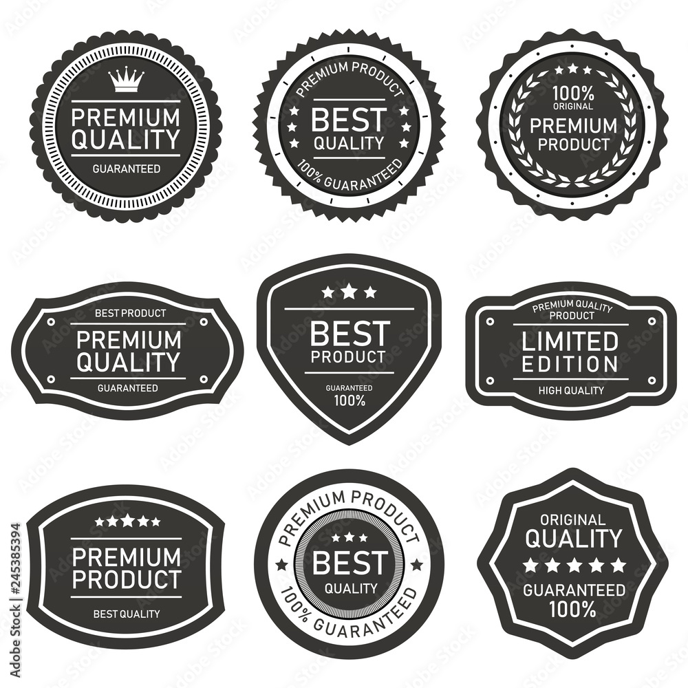 set of vector badges and labels - obrazy, fototapety, plakaty 