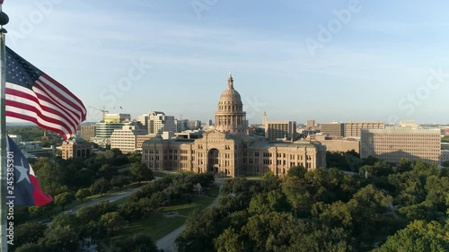 4K Texas State Capitol Building Aerial photo