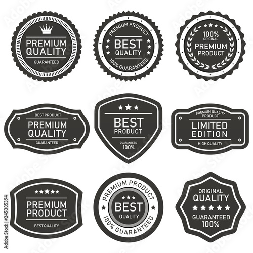 set of vector badges and labels