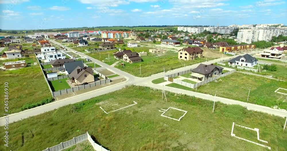 building, street Makarova, Ukraine, Rivne, Aerial drone view building, street Makarova, Ukraine, Rivne, Aerial drone view