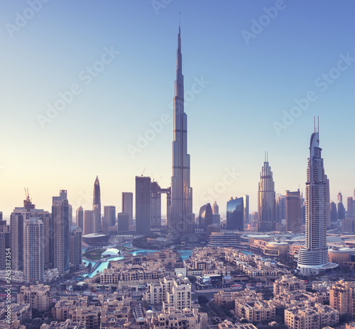 Canvas Print Dubai skyline, United Arab Emirates