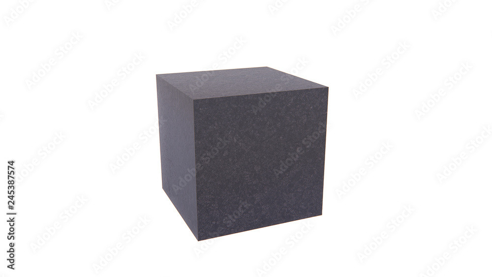 cubic stone material 3d rendering isolated include clipping path on white background cubic stone material 3d rendering isolated include clipping path on white background