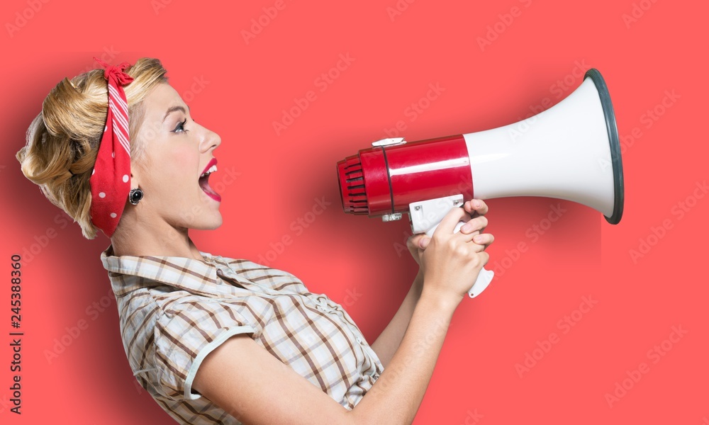 Megaphone attention background advertisement amplifier announce Megaphone attention background advertisement amplifier announce