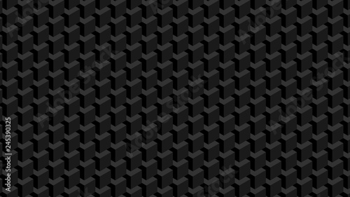 Trendy widescreen geometric background in isometric style 1920 x 1080 px. Wall of cubes.