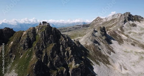 Sightseeing flight around the Mountains in Switzerland with a beautiful panorama and Mountain View