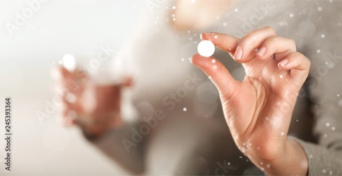 Pill in hand medication pill taking pain people water