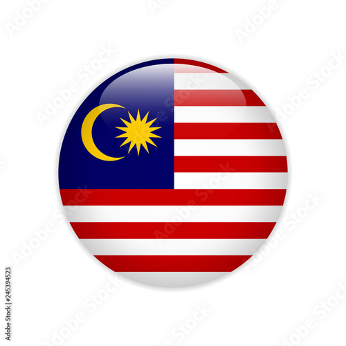 Malaysia flag on button