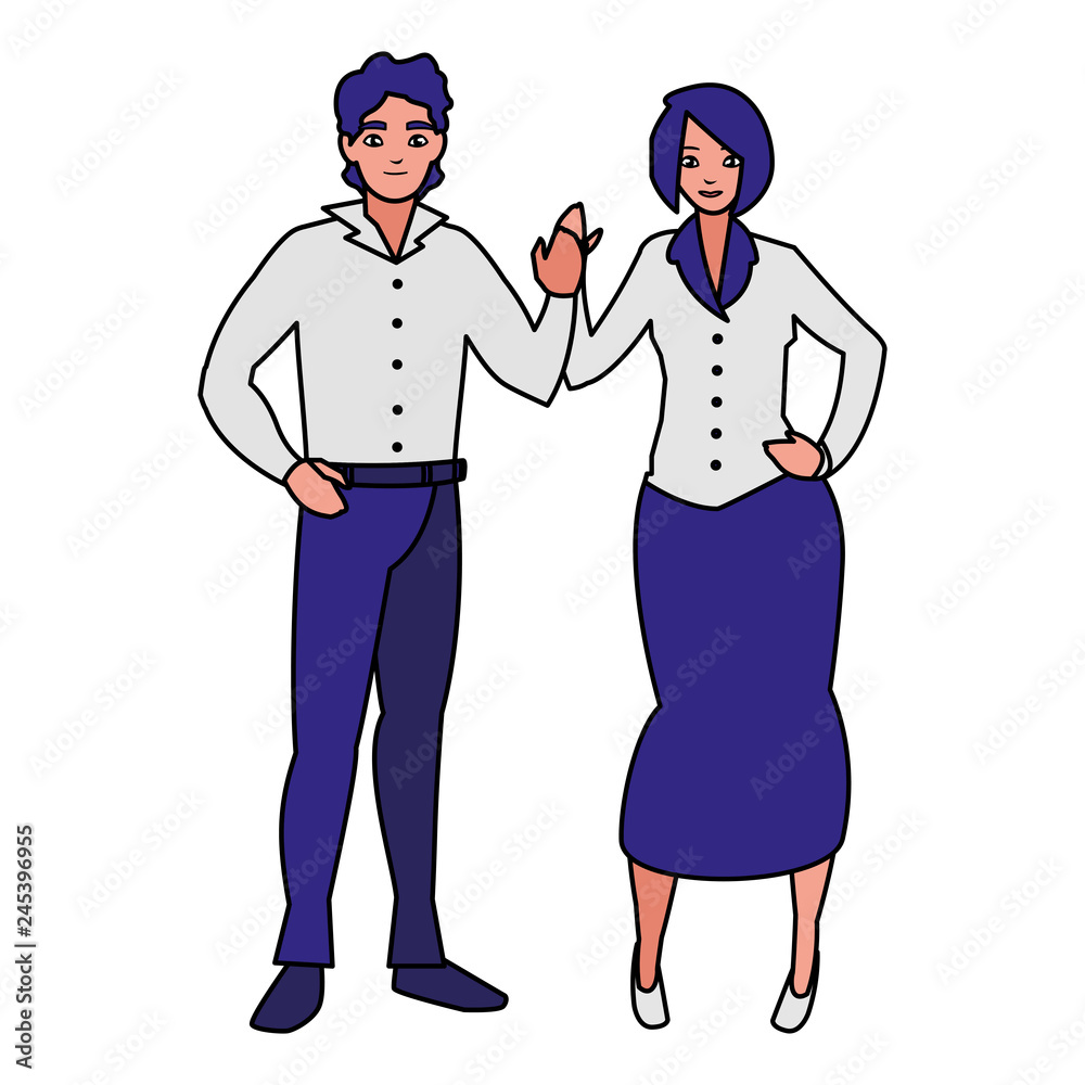 young couple avatars characters young couple avatars characters