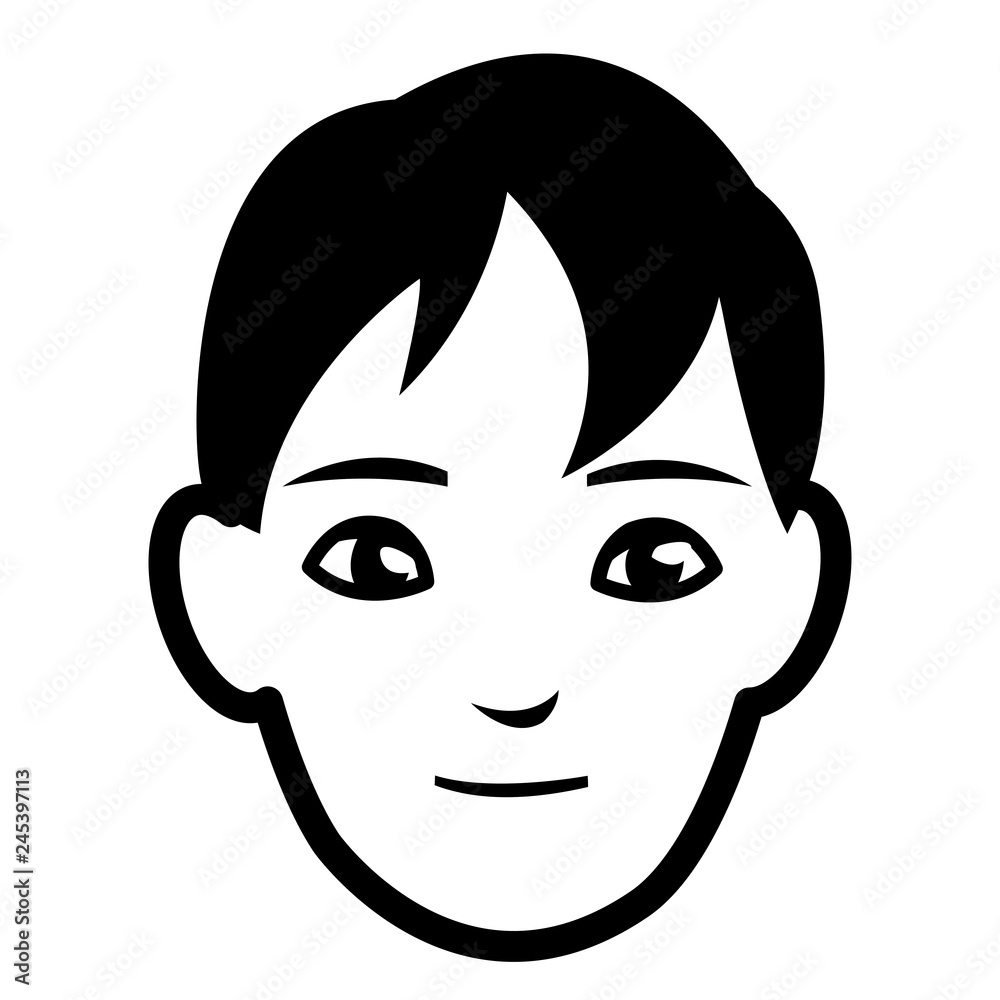 young man head avatar character young man head avatar character