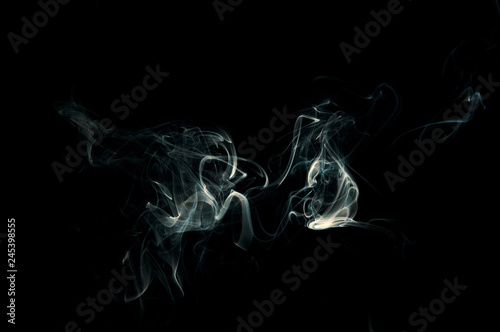 Smoke on a black background