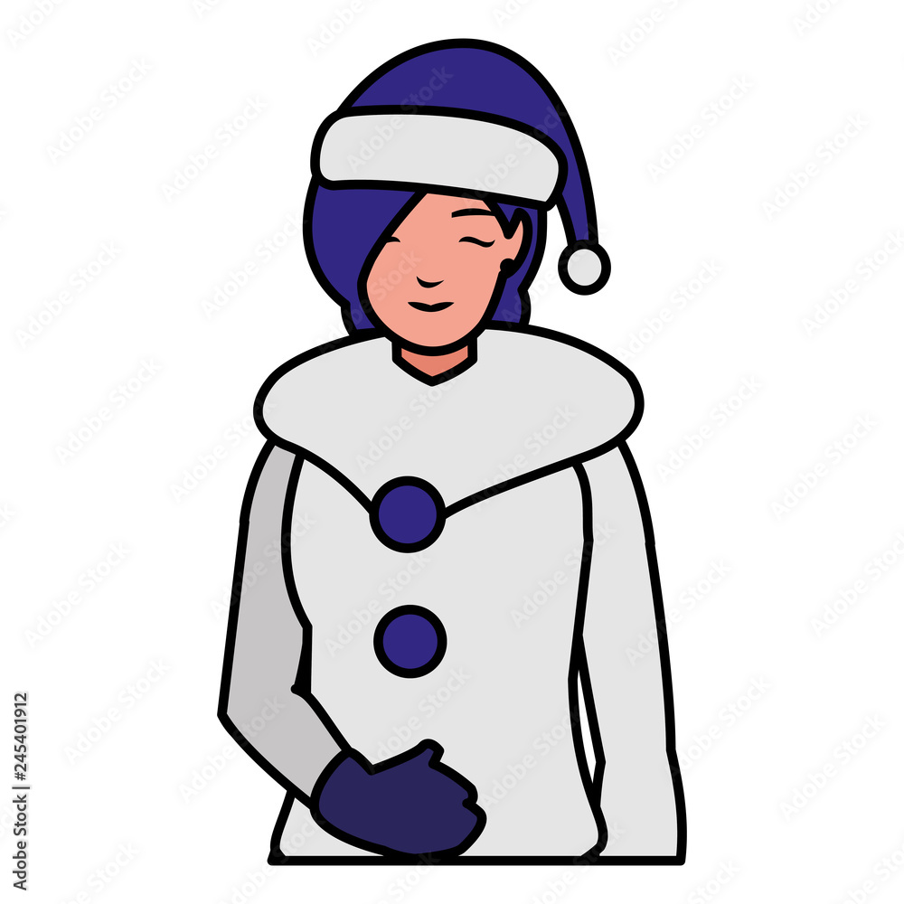 young woman with winter clothes young woman with winter clothes