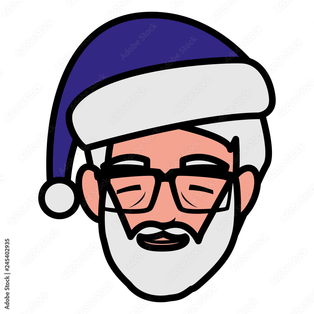 cute grandfather head with winter hat cute grandfather head with winter hat
