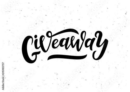 Giveaway hand drawn lettering