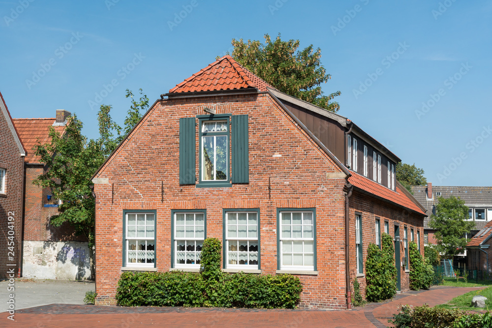 Wohnhaus aus Backsteinen in Wittmund in Ostfriesland