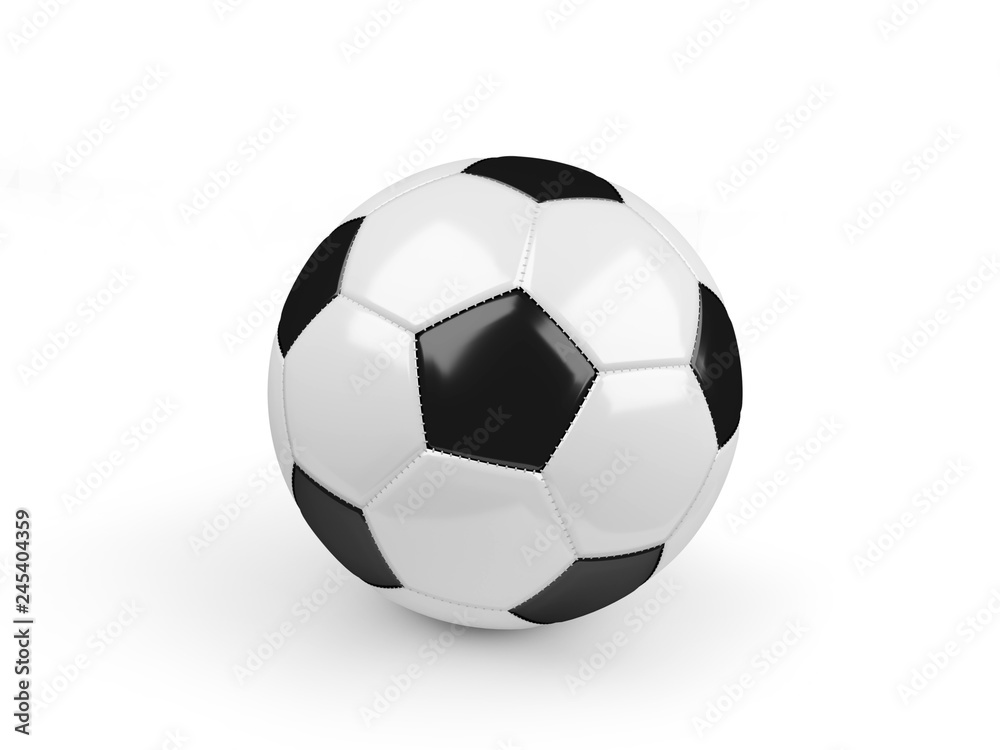 Soccer ball isolated on white with clipping path. 3d render Soccer ball isolated on white with clipping path. 3d render