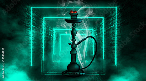 Hookah in a dark tunnel, th...