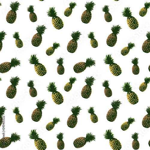 Pineapples seamless pattern