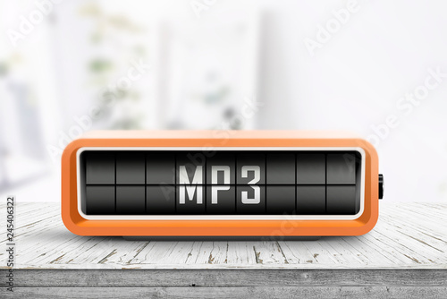 Mp3 message on a analog device in a bright room