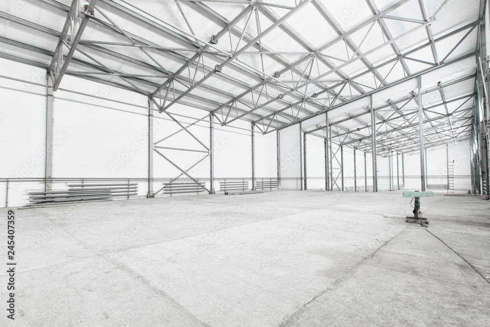 Interior of empty warehouse