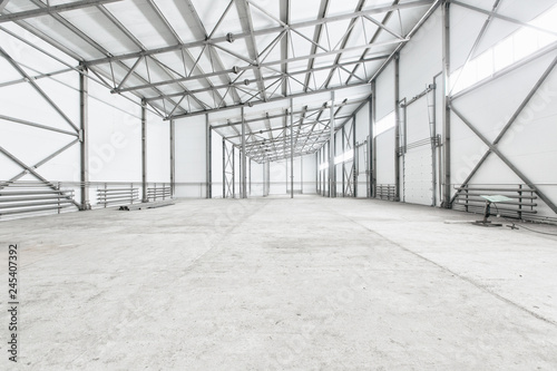 Interior of empty warehouse