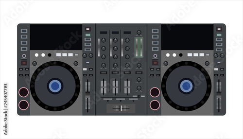 Music mixer icon. Detailed style. Isolated vector illustration.