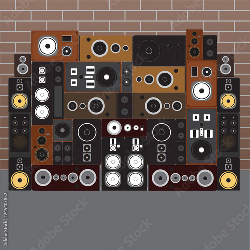 Sound speaker wall