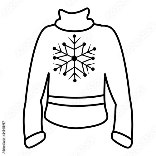 winter season sweater icon