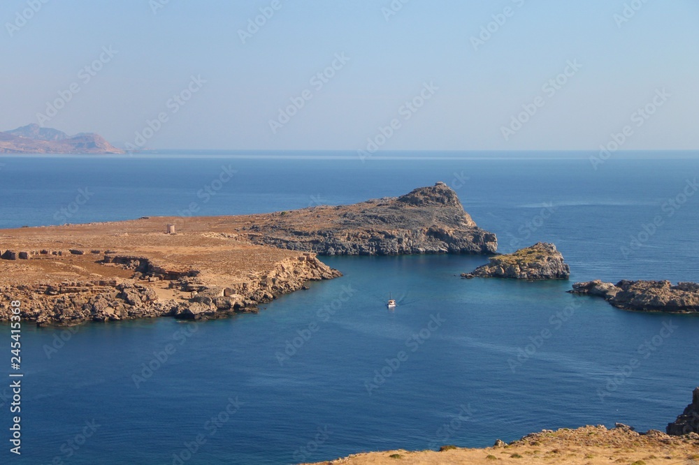 Bucht von Lindos auf Rhodos Griechenland