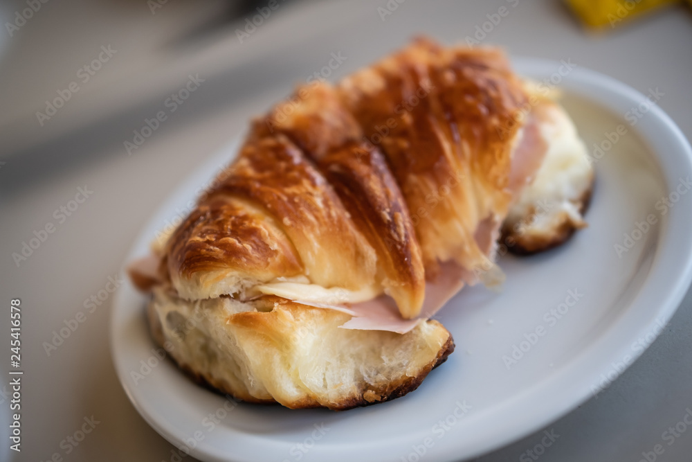 croissant on a plate croissant on a plate