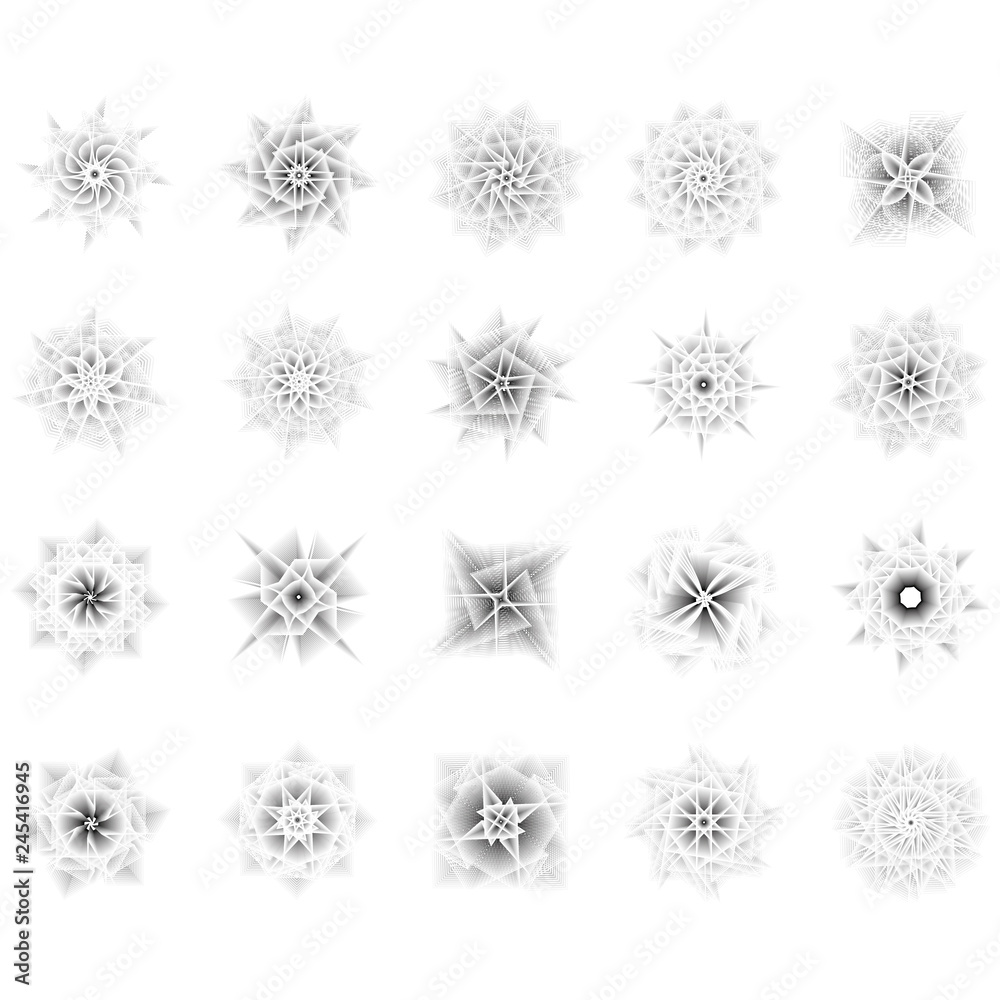 Holiday patterns of stars and flowers for gifts ground