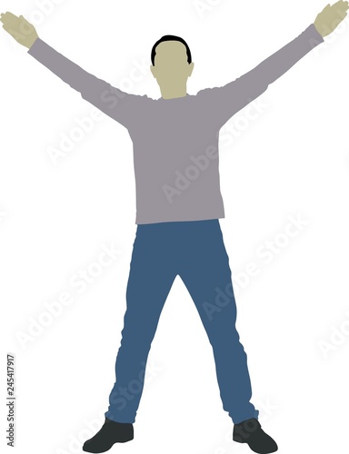 figure male with open arms