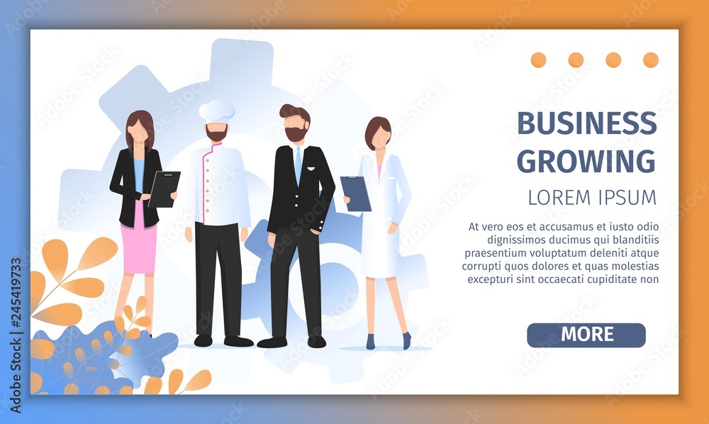 Obraz premium Various Career Character Growing Business Together