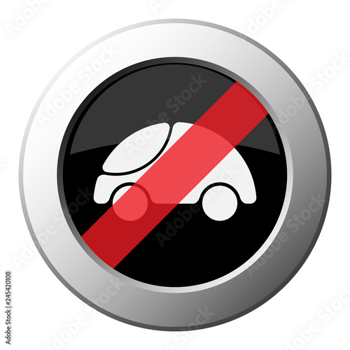 cute rounded car - ban round metal button