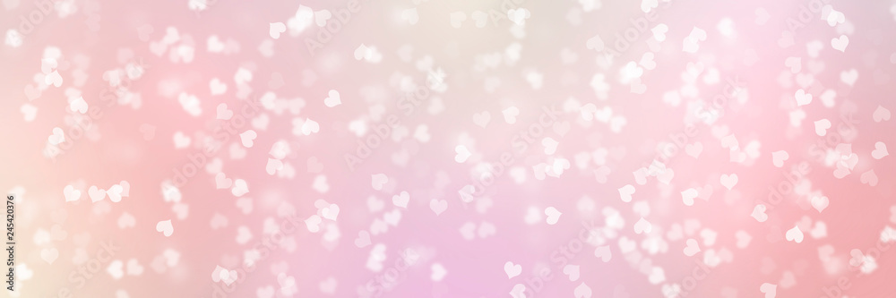 Heart shape bokeh Valentine day background, women's day love gradient Heart shape bokeh Valentine day background, women's day love gradient
