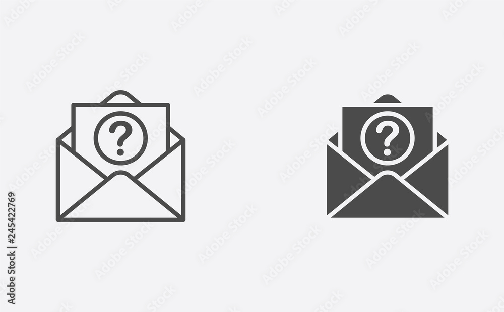 Request filled and outline vector icon sign symbol Request filled and outline vector icon sign symbol