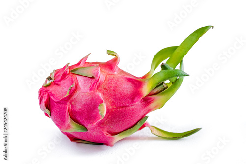 Dragon fruit (pitaya, pitahaya) isolated on white background