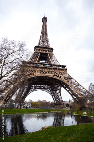 The Eiffel Tower in Paris shot against the sky © k_samurkas