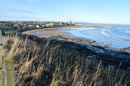 St Andrews, Fife in January sun from Kinkell Braes