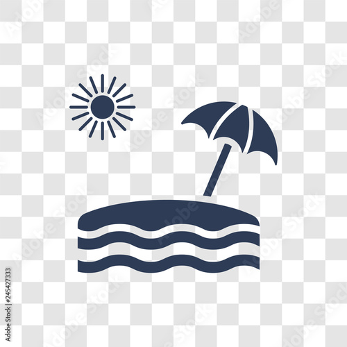 Beach icon vector