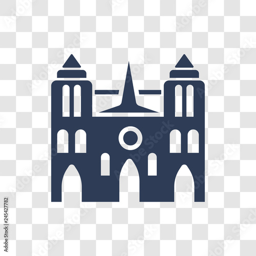 Notre dame icon vector