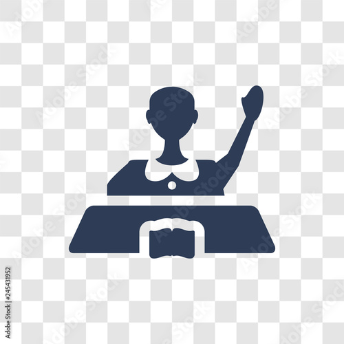 Raise hand icon vector