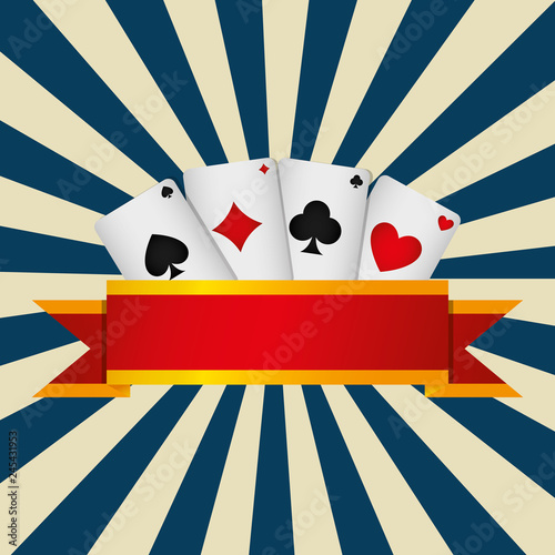 poker cards casino icons