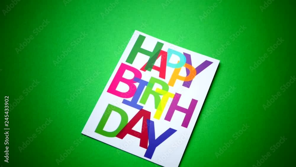 Happy Birthday. Get a birthday card in an envelope. Greeting card on a