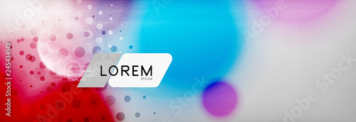 Background abstract - blurred dotted color circle shape, techno bubbles